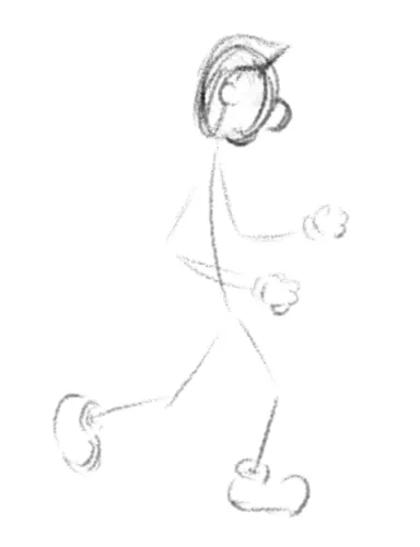 Draft illustration from Stick Figure Drawing Exercise