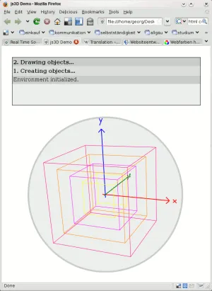 Firefox illustration from JavaScript 3D Engine Screenshots.