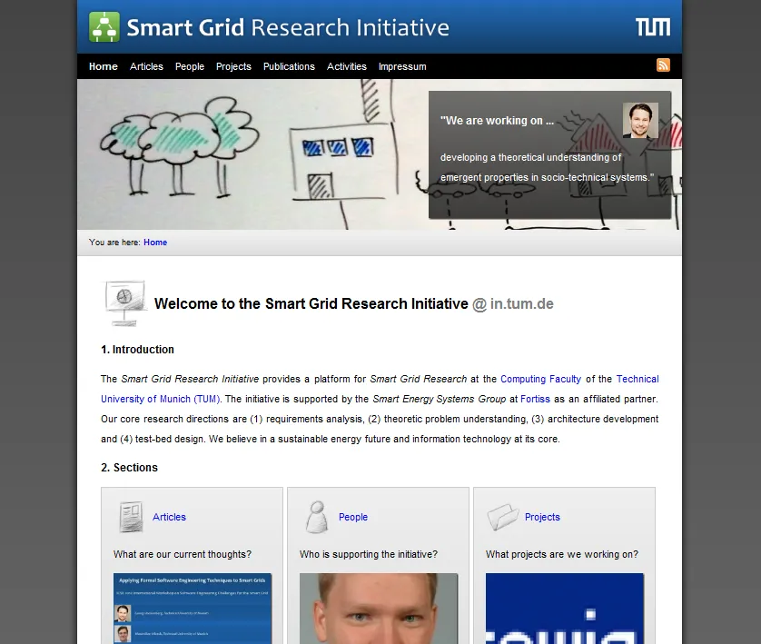 Screenshot illustration from Smart Grid Research Initiative