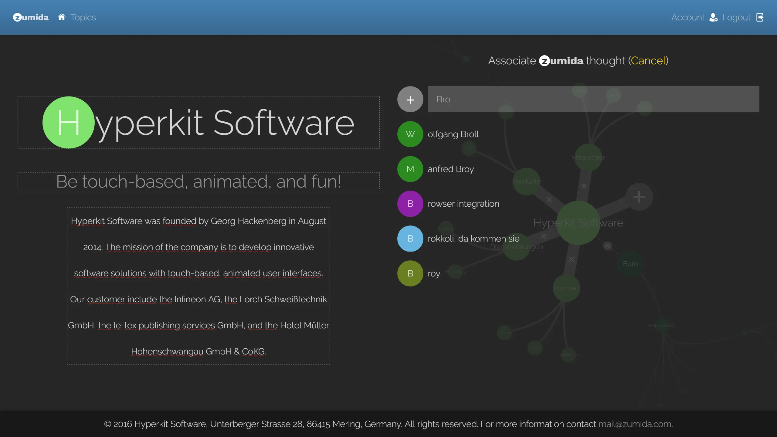 Screenshot edit illustration from The new zumida user interface revealed!